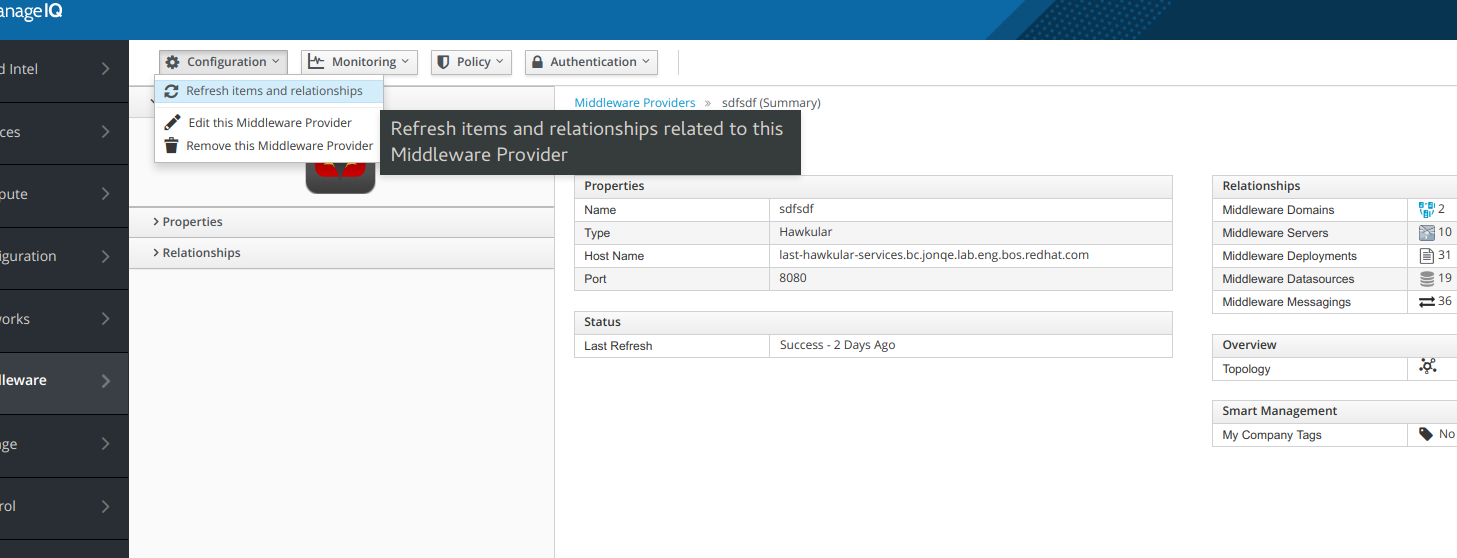 refresh provider in ui